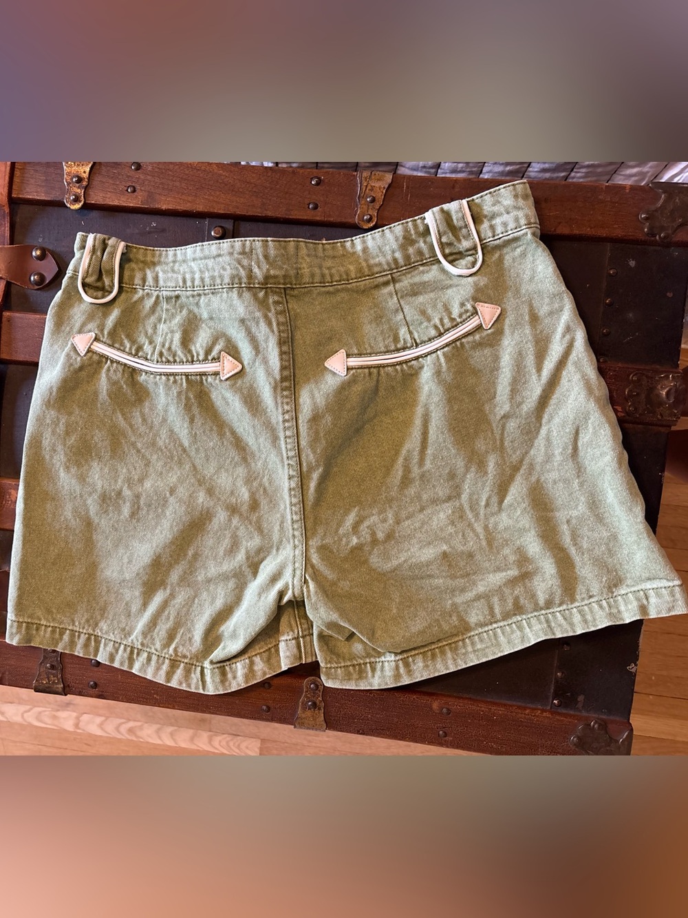 Women’s Western Green Denim Shorts